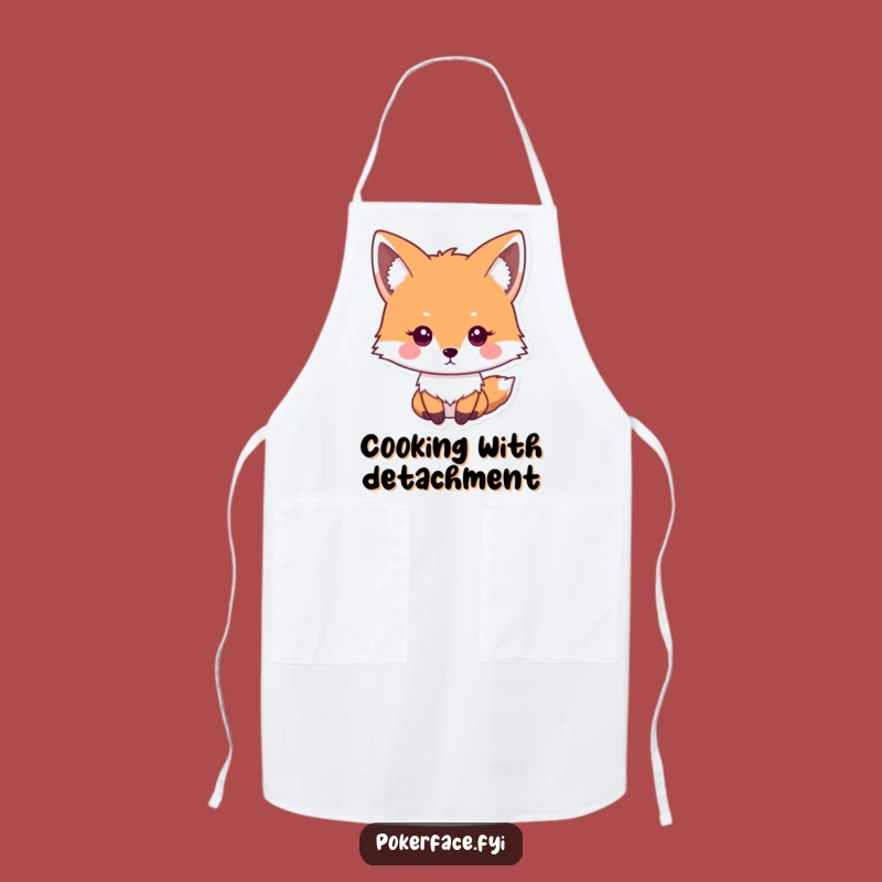 Funny Impassive Fox Apron - Cook with Unflappable Focus