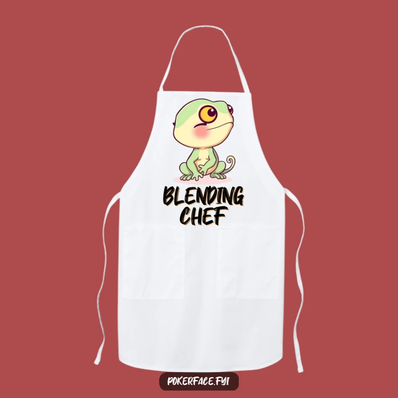 Funny Chameleon Apron: Blushing Beige Kitchen Humor Gift