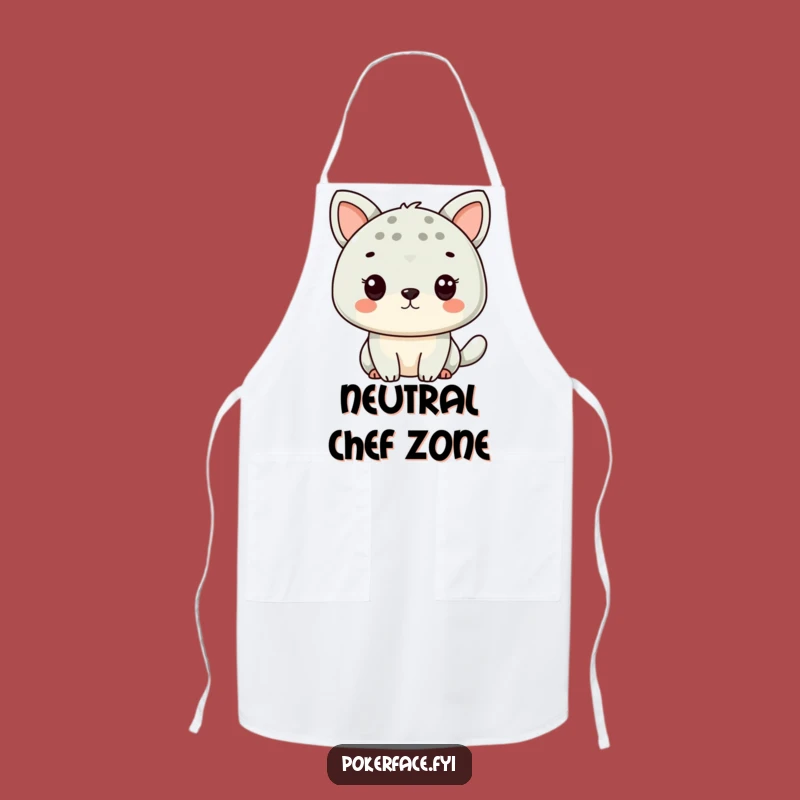 Funny Neutral Animal Expression Apron: Cook with a Blank Stare
