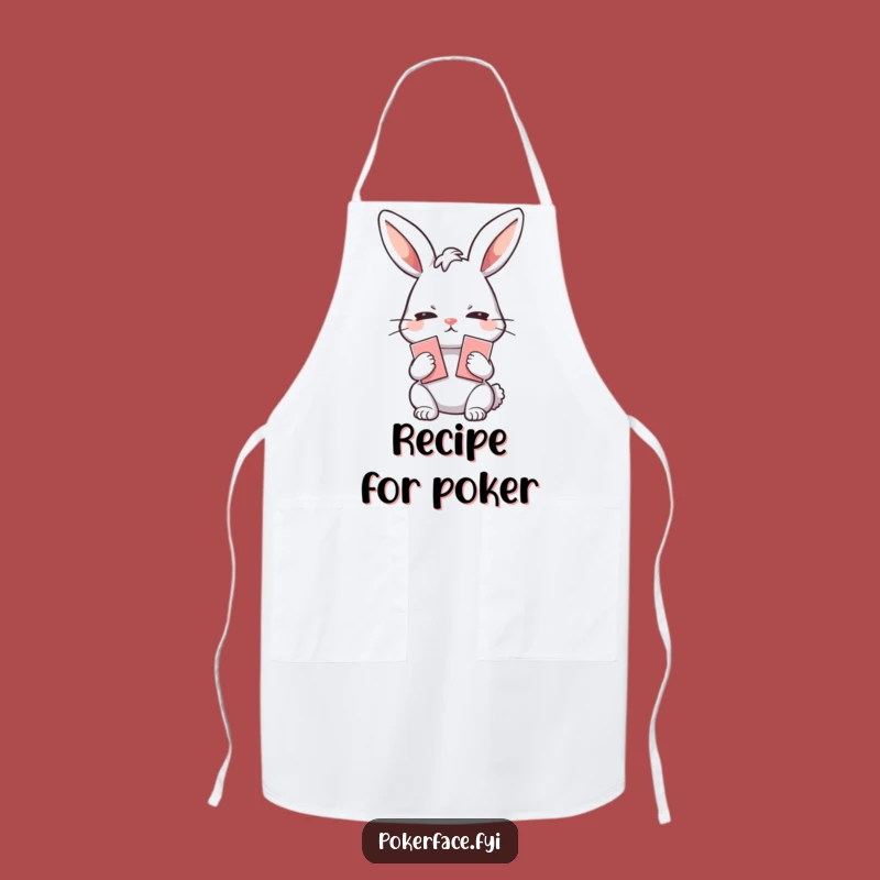 Funny Poker Face Rabbit Apron: Play it Cool While Cooking