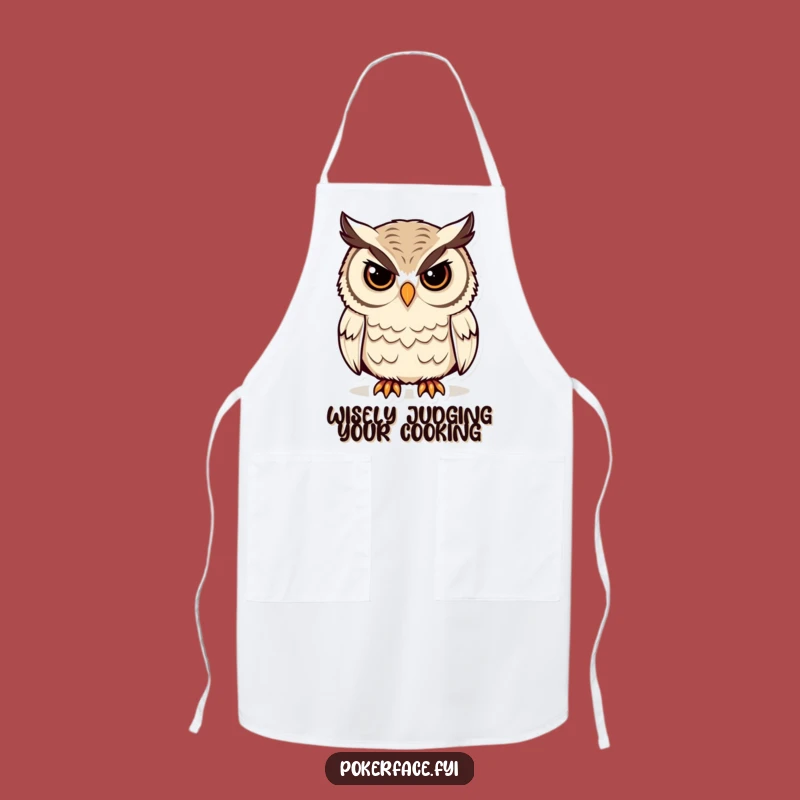 Funny Stoic Owl Apron: Unblinking Chef Wisdom for Your Kitchen Adventures Gift