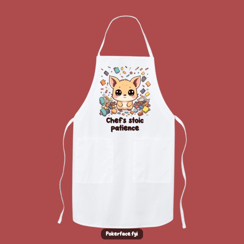 Funny Zen Creature Apron: Cook with Calm, Hilarious Kitchen Gift!