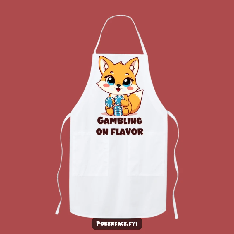 Funny Fox Chef Apron: Unwavering Eyes & Chips - Game Night Funny Gift!