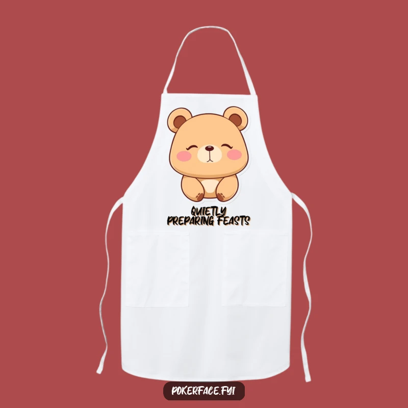 Funny Placid Bear Apron: Cook with Hilarious Calmness and Zero Stress!