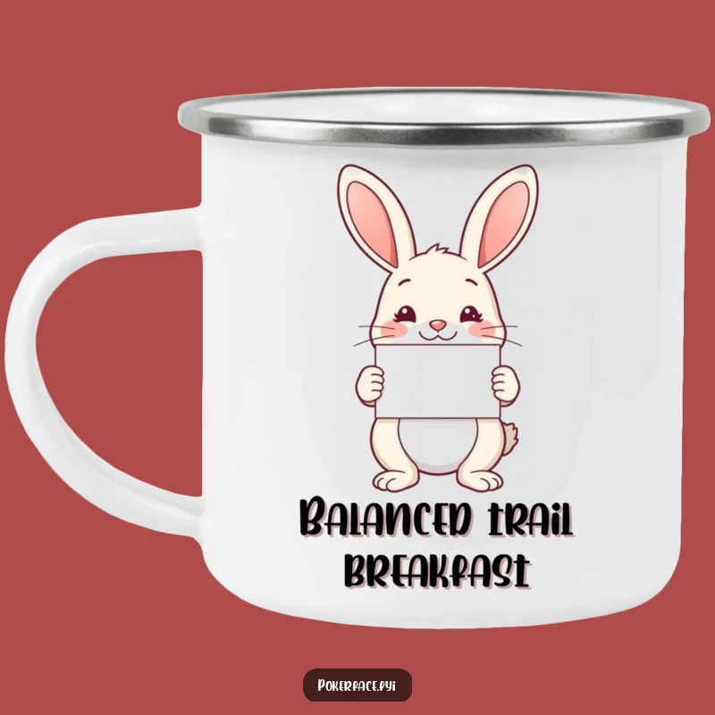 Funny Rabbit Symmetry Camping Mug: Calm Outdoors, a Hilarious Gift for Serene Campers