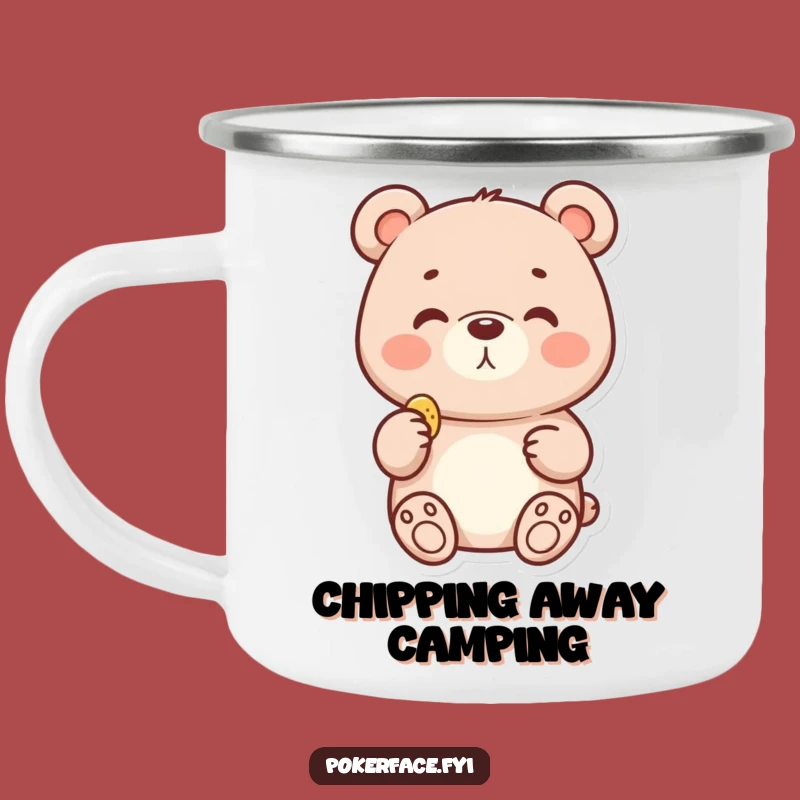 Outdoor Funny Bear Chip Camping Mug - Snack Enjoyment, Best Funny Gift