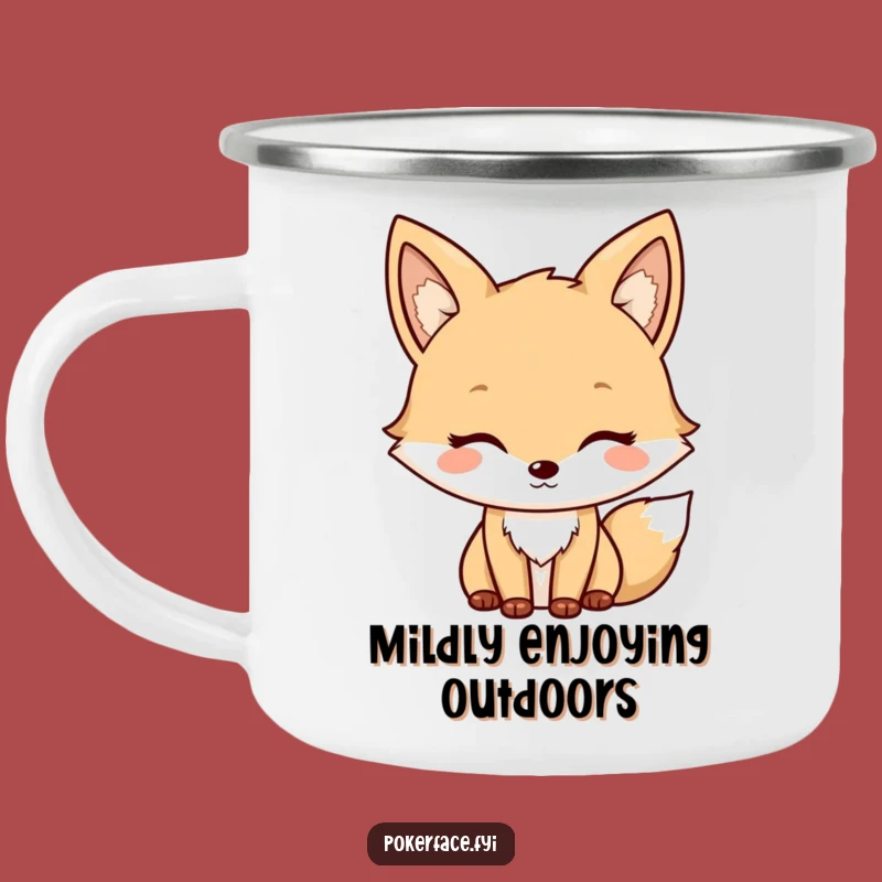 Funny Fox Camping Mug: Neutral Character, Durable, Perfect Outdoor Funny Gift