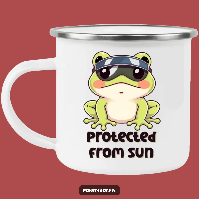 Funny Frog Visor Camping Mug: Sip Your Drink with This Hilarious Cool Frog