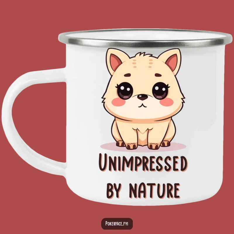 Funny Unamused Animal Camping Mug: Sarcastic Outdoors Drinkware, Funny Gift