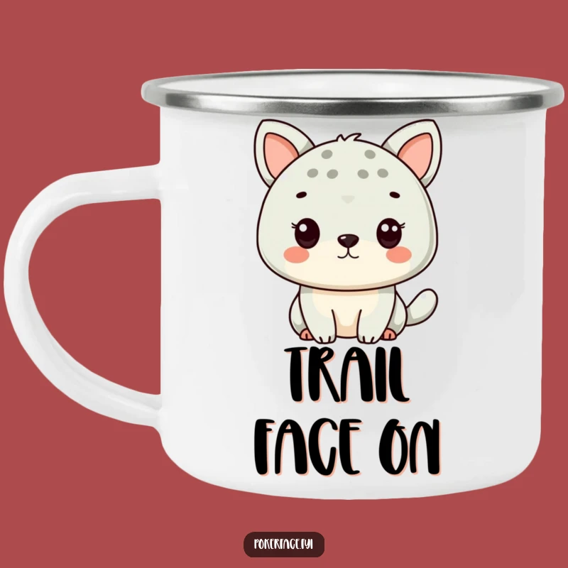 Funny Neutral Animal Expression Camping Mug: Sip with Quiet Amusement