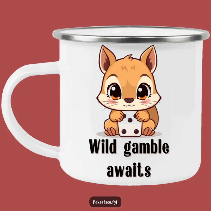 Funny Squirrel Camping Mug: Enjoy Your Brew with This Hilarious Dice Buddy