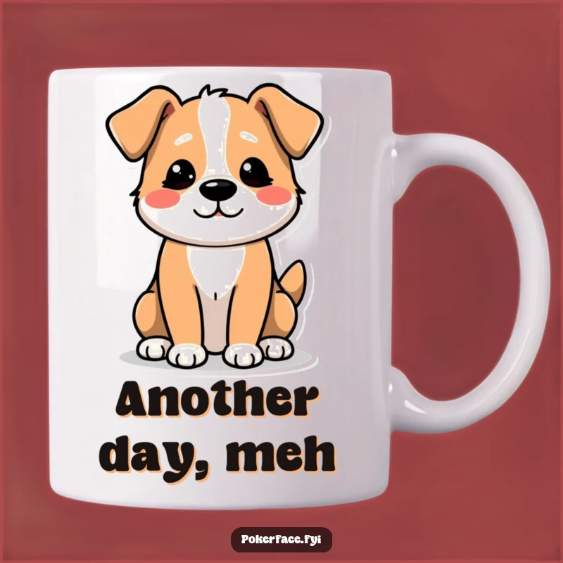 Funny Unexcited Dog Mug - Low Energy Wag, Hilarious Gift!