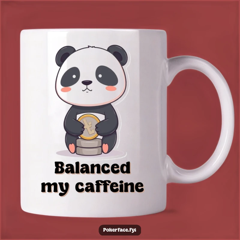 Funny Panda Coin Mug: Stoic Balance and Wealth, a Hilarious Gift