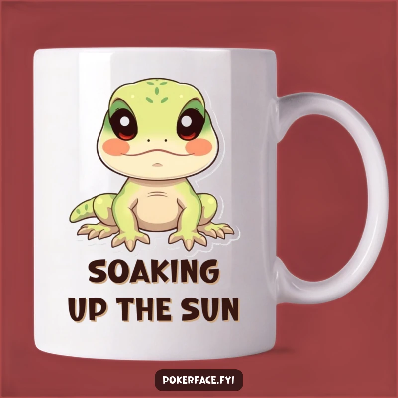 Funny Calm Lizard Mug: Stillness and Humor Gift for Chill Vibes