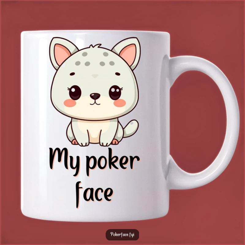 Funny Neutral Animal Expression Mug: Deadpan Humor for Your Coffee