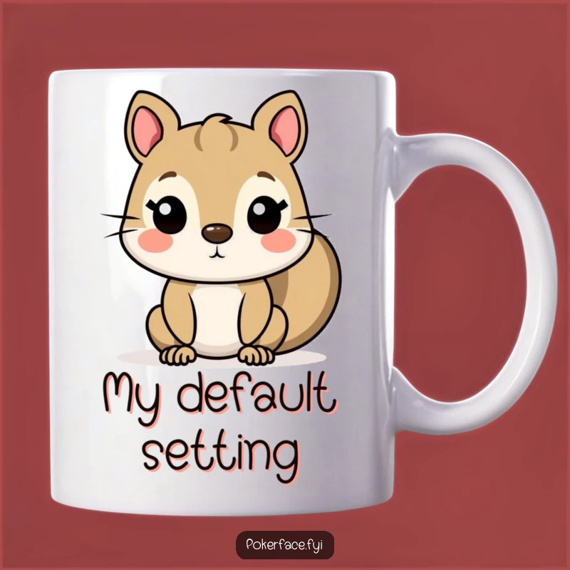 Funny Squirrel Mug: Unimpressed, Flat-Faced Character Design for a Hilarious Gift