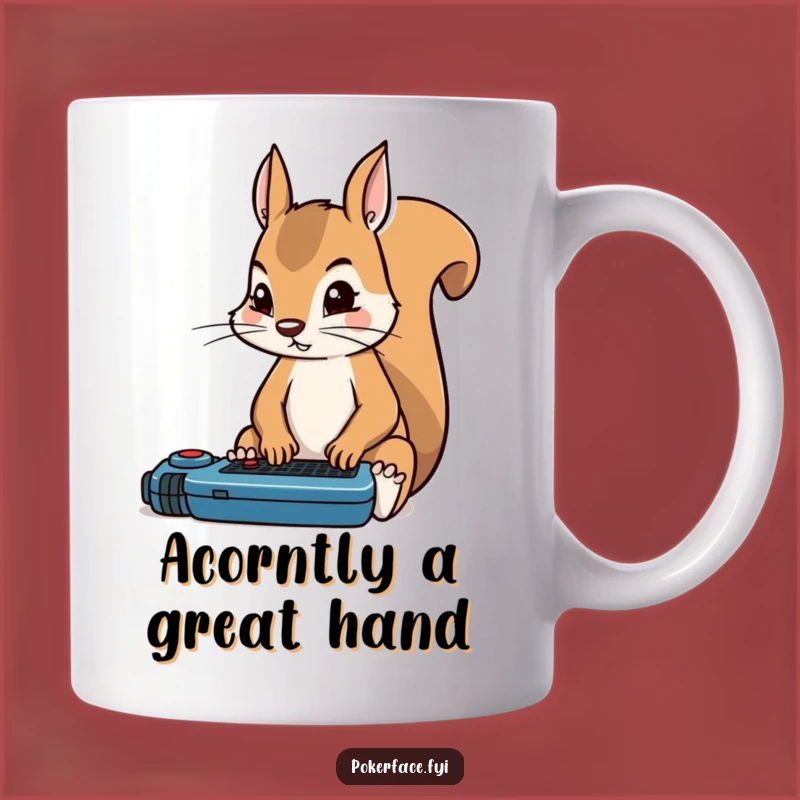 Funny Squirrel Poker Mug: Rigid Focus, Game On - Perfect Gift for Intense Players