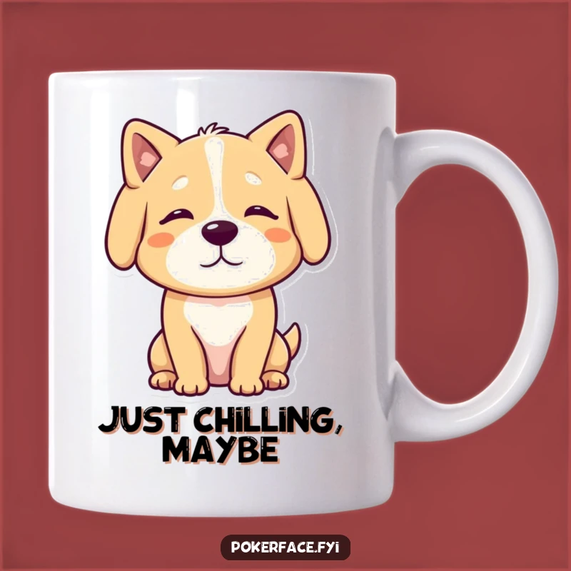 Funny Calm Dog Mug: Neutral Posture, Peaceful Pooch, Perfect Relaxing Gift