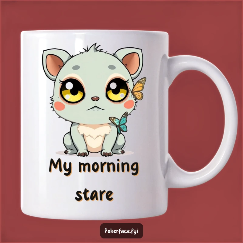 Funny Staring Creature Mug: Observe Life Calmly, Perfect Amused Gift!