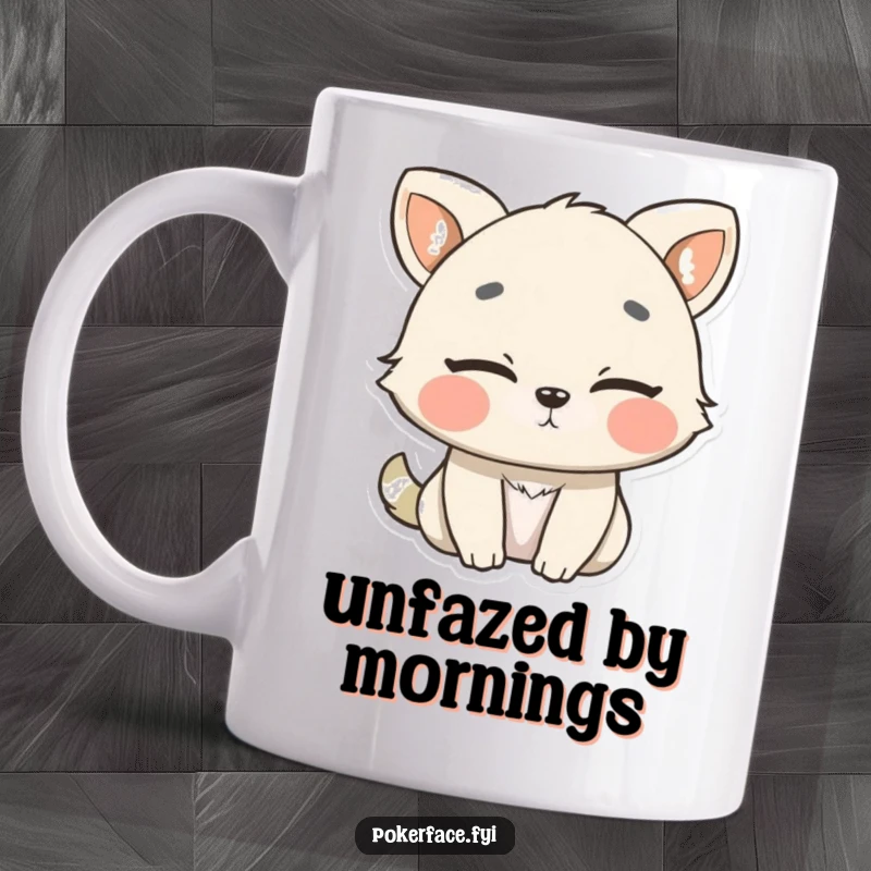 Funny Mug featuring an animal blinking slowly, showing no surprise, perfect for the unimpressed individual.