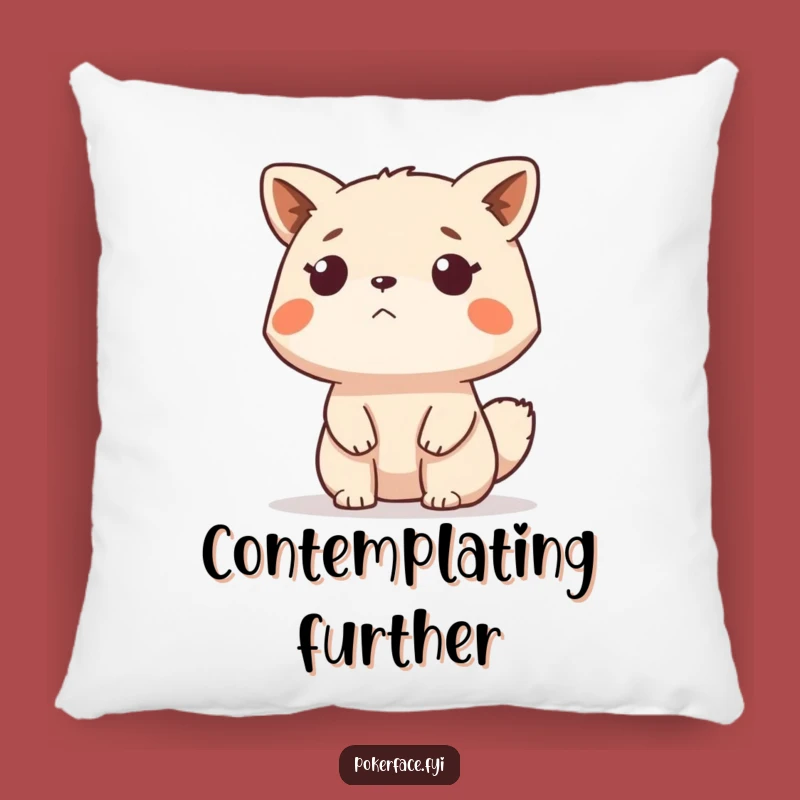 Funny Stoic Animal Pillow: Cozy Im passive Decor, Funny Gift