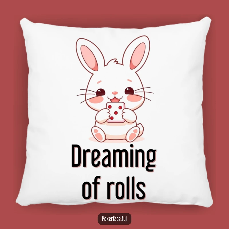 Funny Rabbit Pillow: Lucky Die Holder, Cozy & Cheerful Cushion Gift