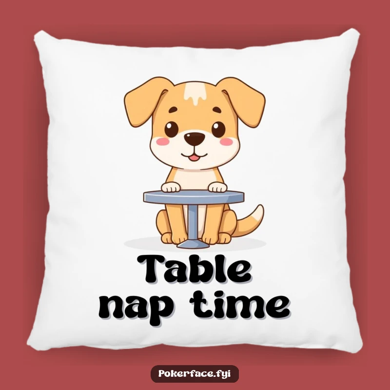 Funny Blank Dog Pillow: Sitting Face - Cozy Funny Gift!