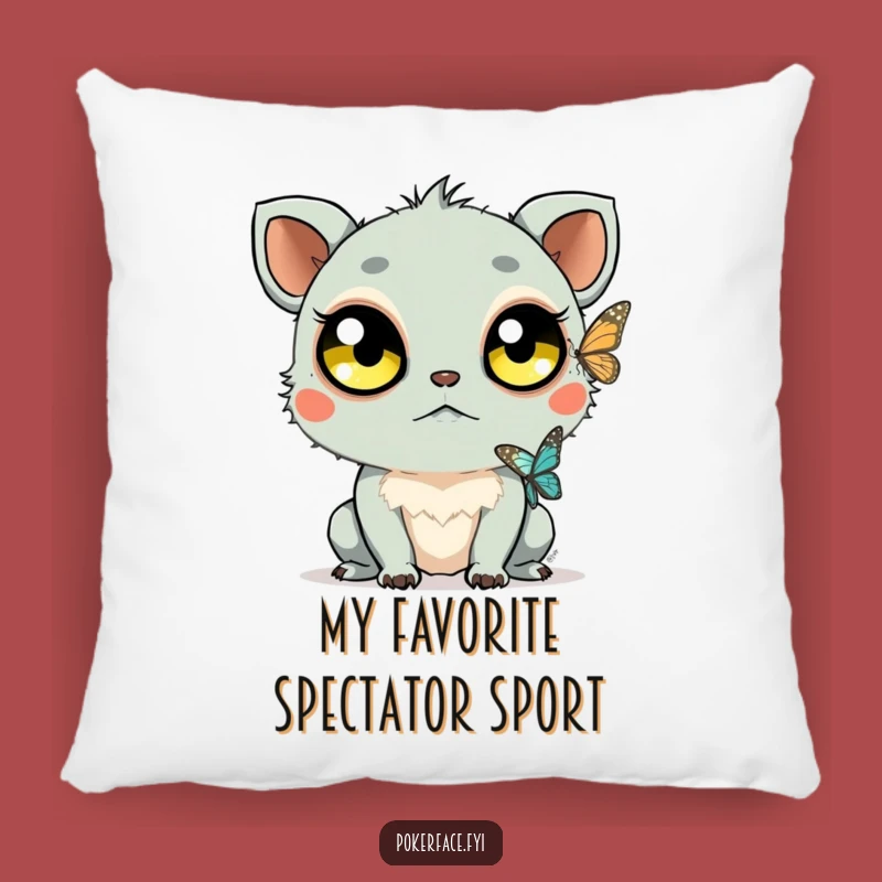 Funny Staring Creature Pillow: Cozy Up to Calm Observation, Humorous Home Accent!