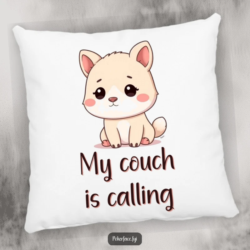 Funny calm animal pillow showcasing a pet with a vacant, blank stare, offering comfort and a humorous sense of peace.