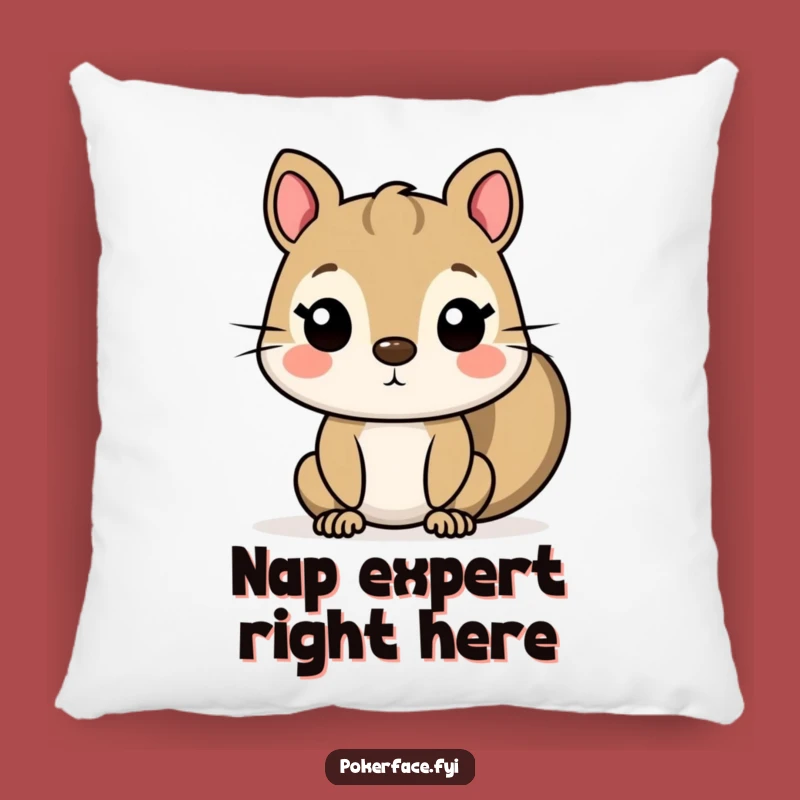 Funny Squirrel Pillow: Soft, Flat-Faced Character Cushion for Comedic Comfort