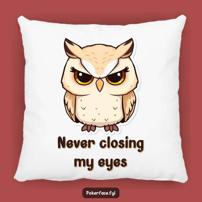 Funny Serious Owl Pillow: Hug Your Focused Friend with Wise Comfort