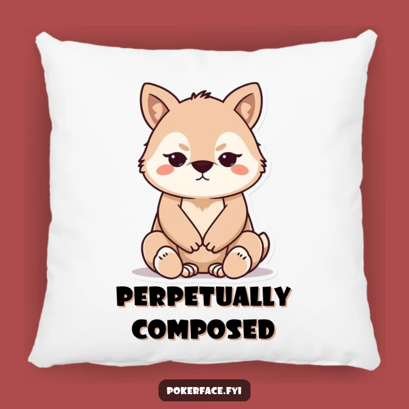 Funny Stoic Animal Pillow - Snuggle Up with Serene Composure