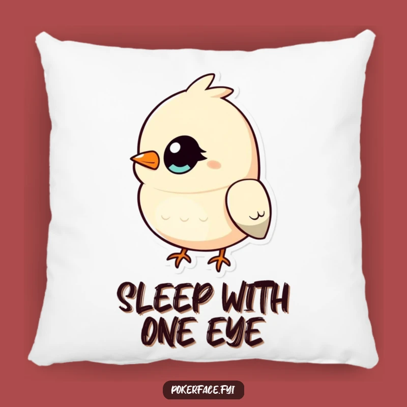 Funny Bird Pillow: Unblinking Eye Comfort, Perfect Gift for Humor!