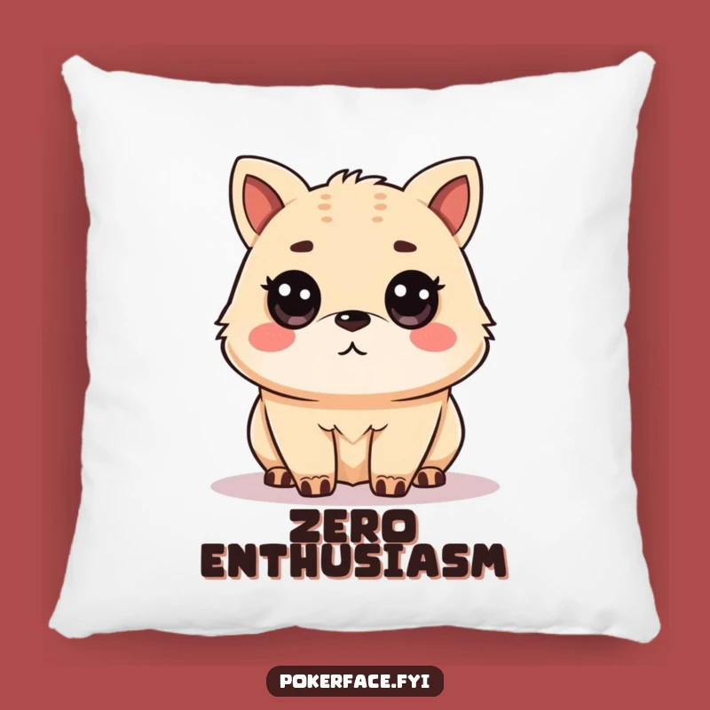 Funny Unamused Animal Pillow: Cozy Deadpan Comfort, Funny Gift