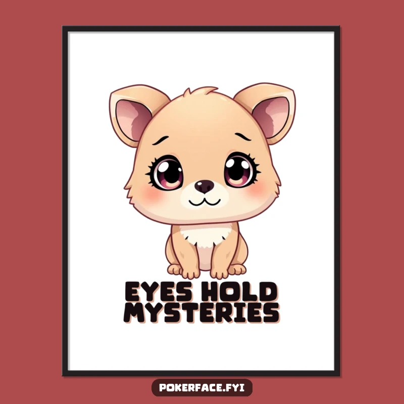 Funny Curious Animal Digital Art: Enigmatic Wall Decor, Funny Gift