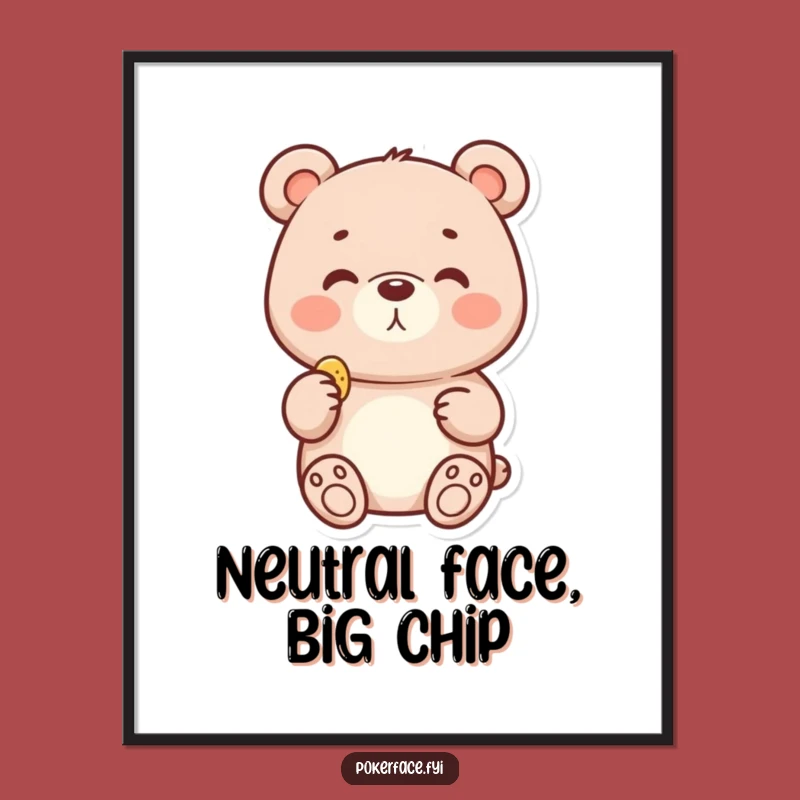 Funny Bear Chip Digital Print - Instant Subtle Joy, Perfect Funny Gift