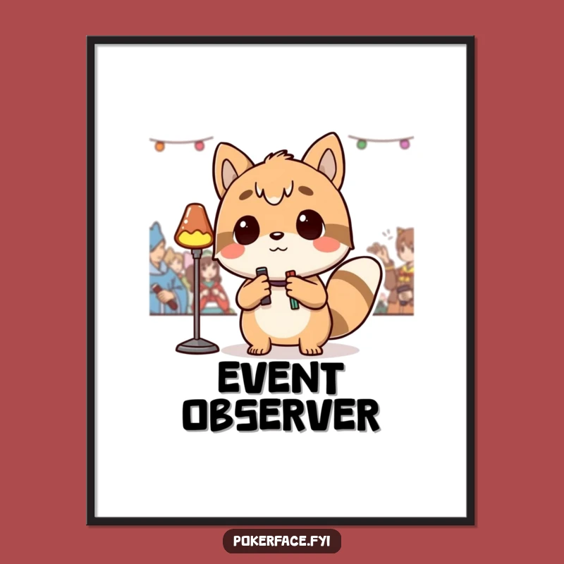 Funny Detached Animal Digital Art: Observer Wall Decor, Funny Gift