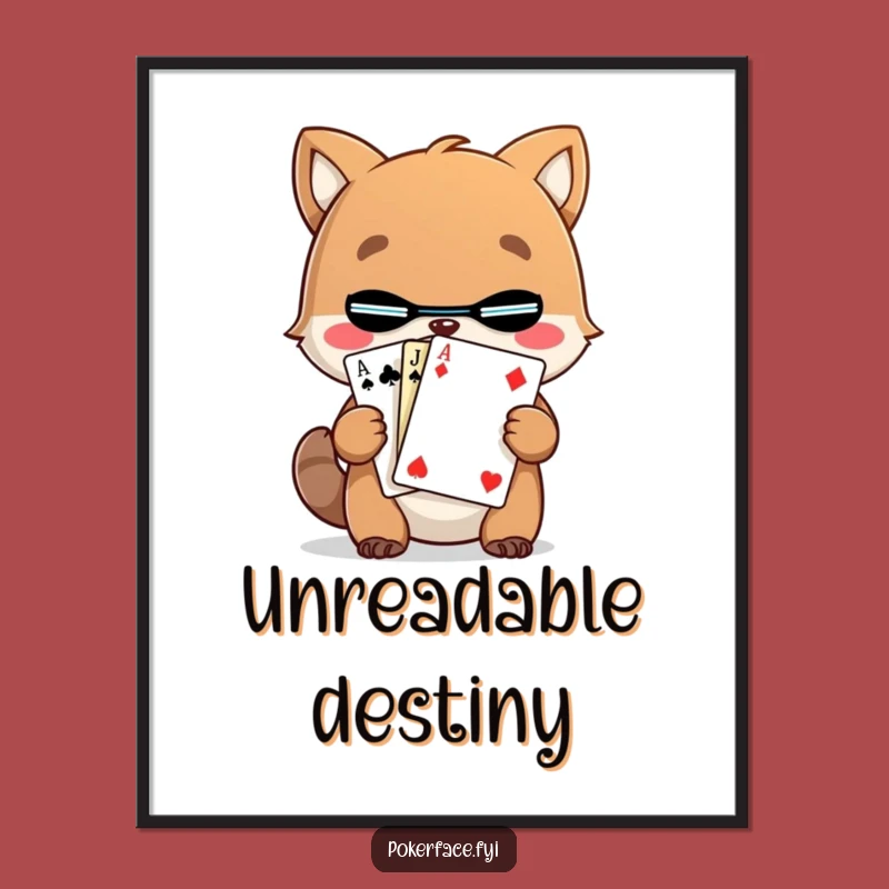 Funny Mystery Animal Card Digital Art: Instant Intrigue for Your Walls