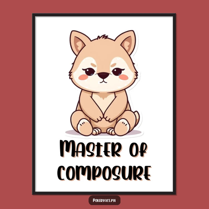 Funny Stoic Animal Digital Art - Instant Download for Peaceful Vibes