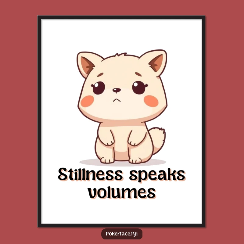 Funny Stoic Animal Digital Art: Im passive Wall Decor, Funny Gift