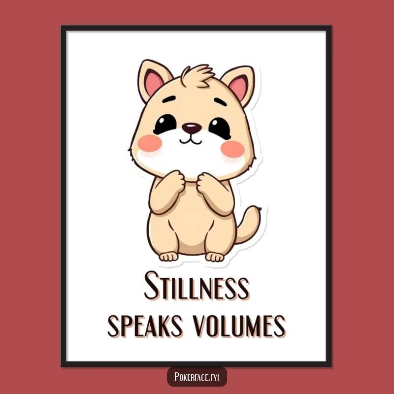 Funny No Reaction Animal Digital Art - Instant Download for the Unfazed