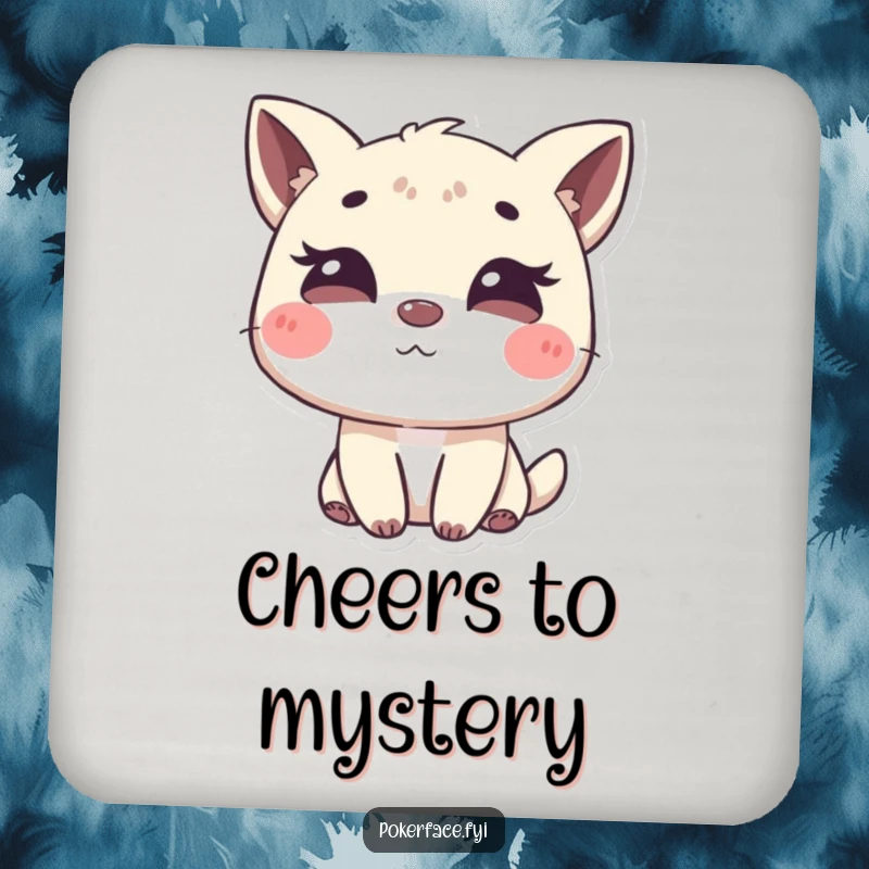 Funny drink coasters with an animal character giving a subtle, mysterious wink, adding playful secrecy and humor to any surface.