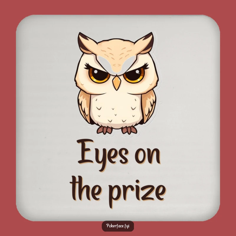 Funny Serious Owl Coasters: Protect Surfaces with Focused, Wise Humor