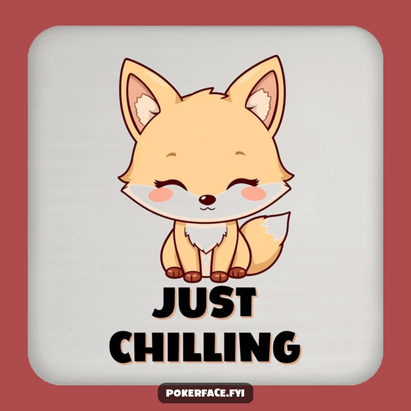 Funny Fox Coaster Set: Neutral Character Protection, Mild Face Decor, Unique Funny Gift