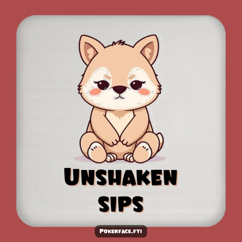 Funny Stoic Animal Coaster Set - Protect Surfaces with Composed Elegance