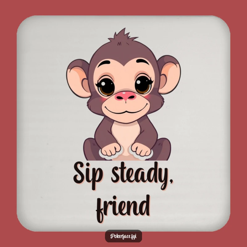 Funny Monkey Coasters: Still Protection, Perfect Gift for Zen Humor!
