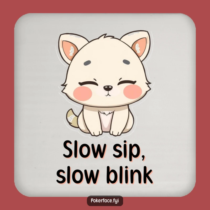 Funny Slow Blink Animal Coaster Set - Protect Surfaces with Subtle Humor