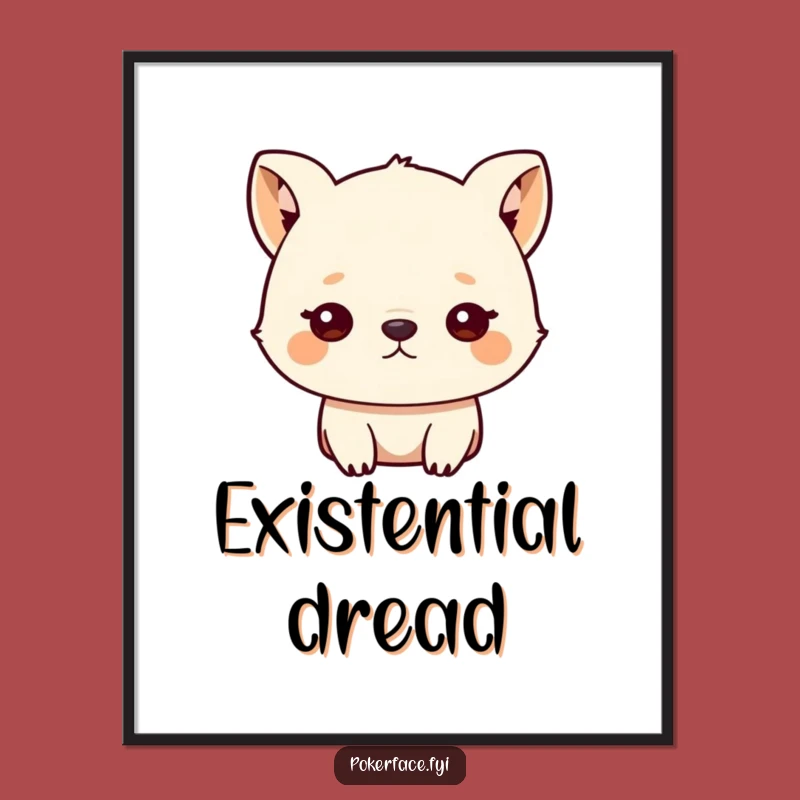 Funny Blank Stare Animal Poster: Hilarious Wall Art for Unflustered Vibes