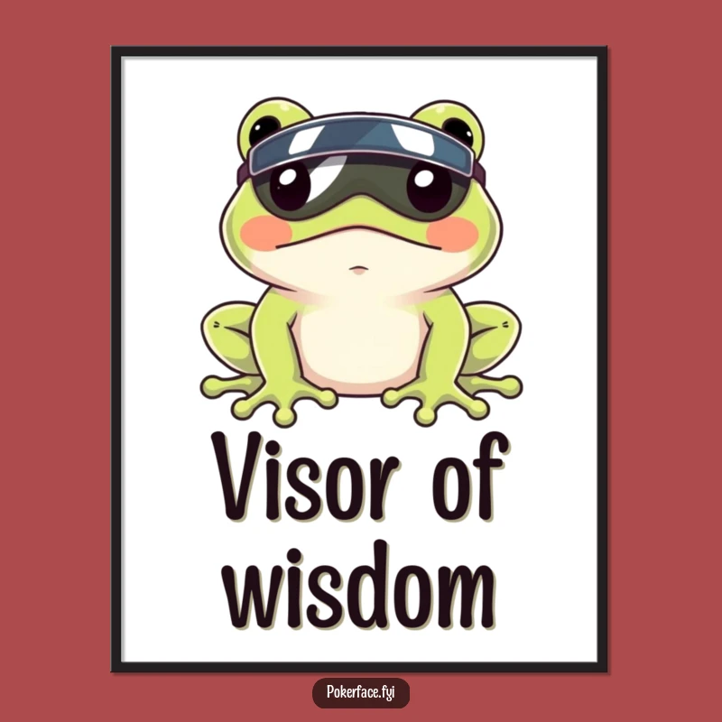 Funny Frog Visor Poster: Hang This Hilarious Amphibian's Coolness on Your Wall