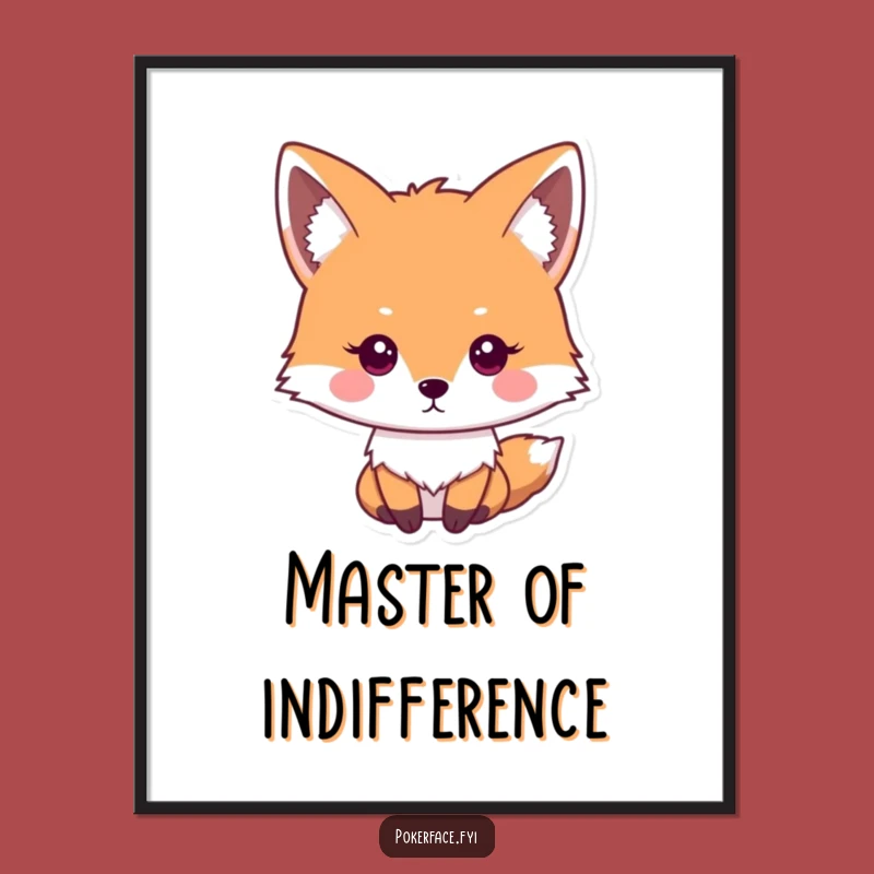 Funny Impassive Fox Poster - Elevate Your Wall with Deadpan Art